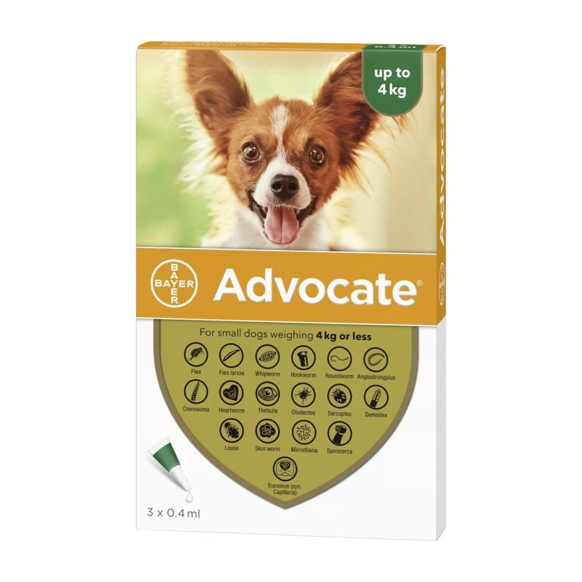 Advocate Flea Heartworm and Worm Spot-On Treatment for Very Small Dogs