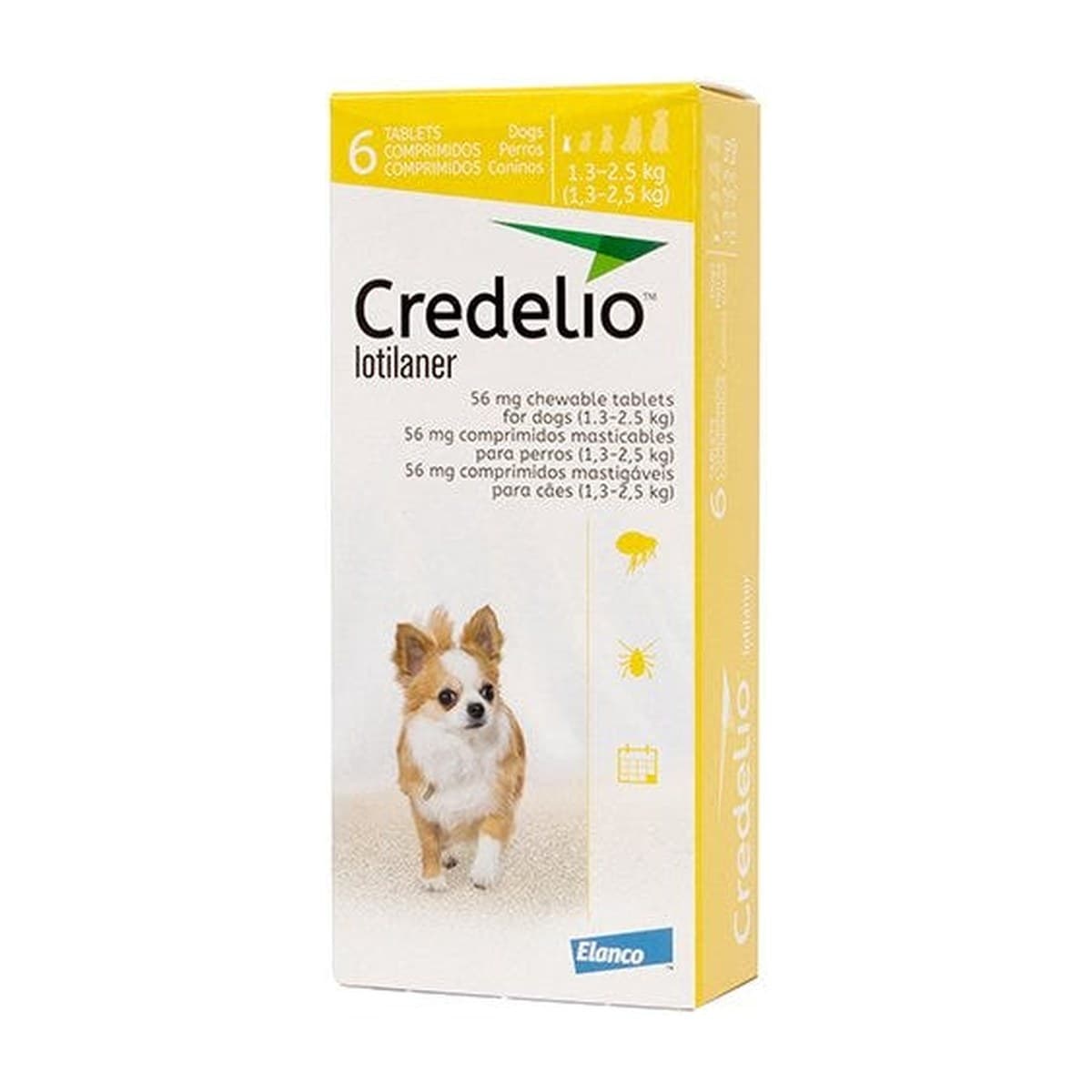 Credelio Flea & Tick Chewable Tablets for Dogs 1.3–2.5kg - 6 Tablets