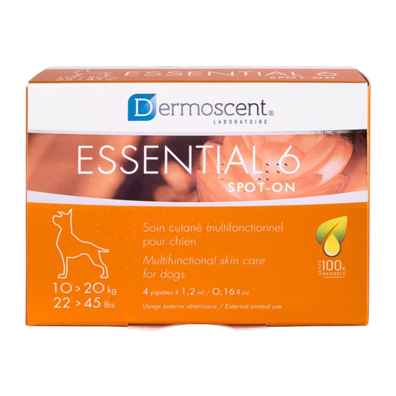 Dermoscent Essential 6 Spot-On Skin and Coat Care for Medium Dogs - 10-20kg