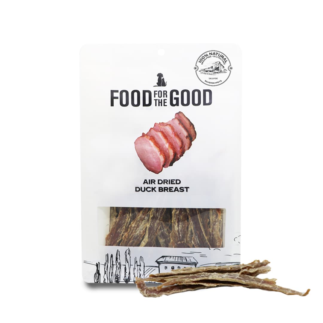 Food For The Good Air-Dried Duck Breast Treats for Dogs and Cats - 300g