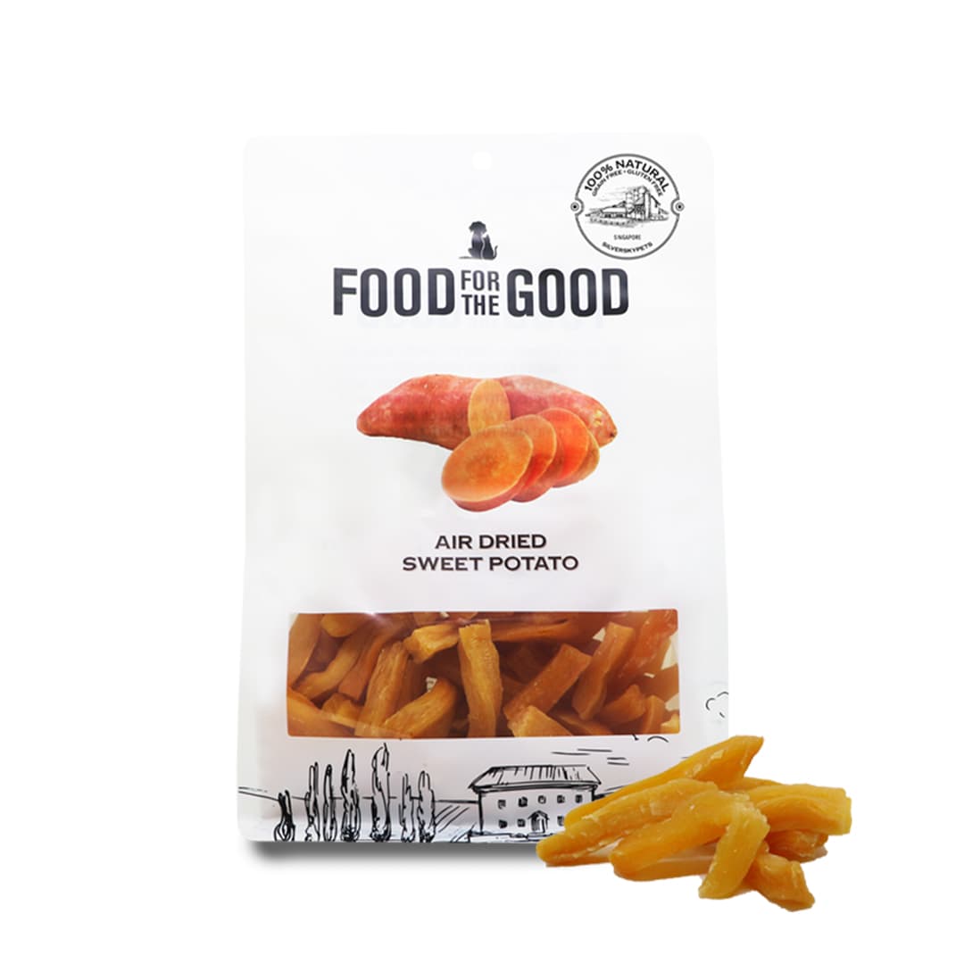 Food For The Good Air-Dried Sweet Potato Treats for Dogs & Cats - 600g