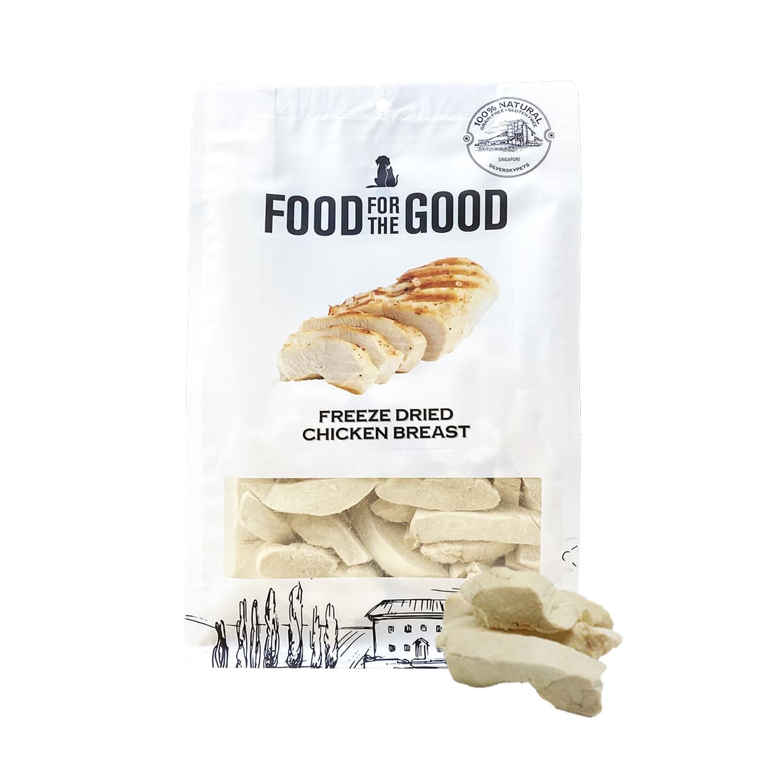 Food For The Good Freeze-Dried Chicken Breast Treats for Dogs & Cats