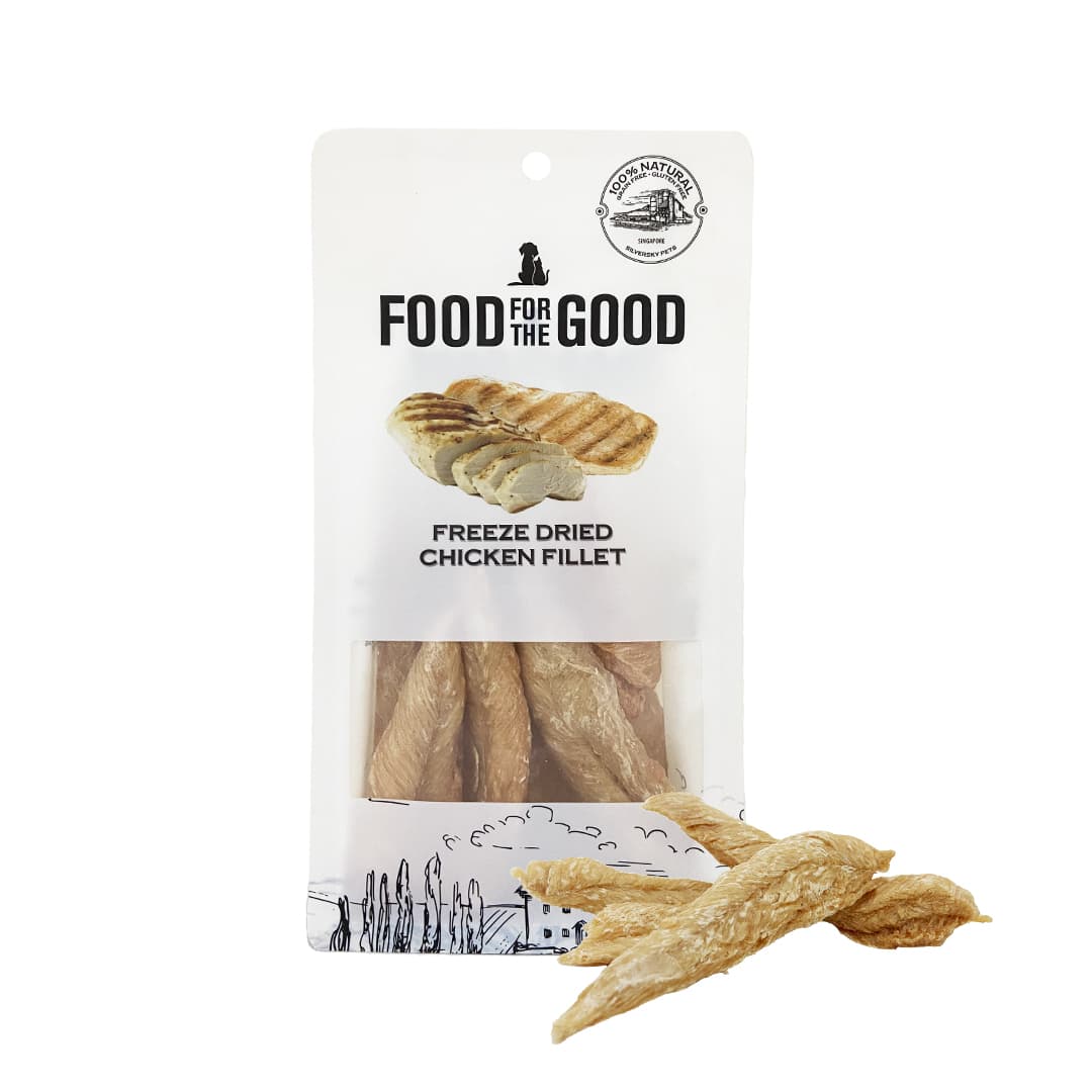 Food For The Good Freeze-Dried Chicken Fillet Treats for Dogs & Cats - 100g