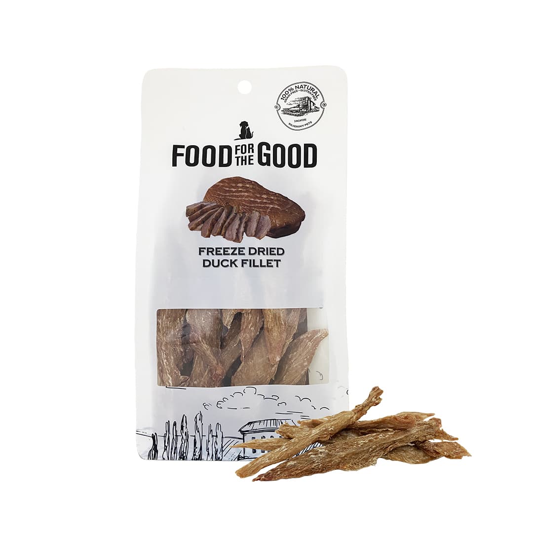Food For The Good Freeze-Dried Duck Fillet Treats for Dogs and Cats - 100g