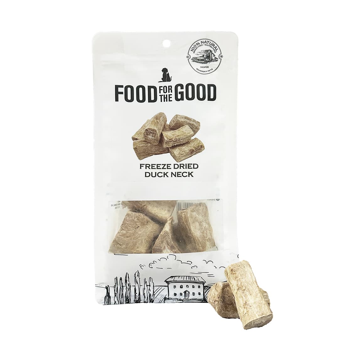 Food For The Good Freeze-Dried Duck Neck Treats for Dogs and Cats - 70g