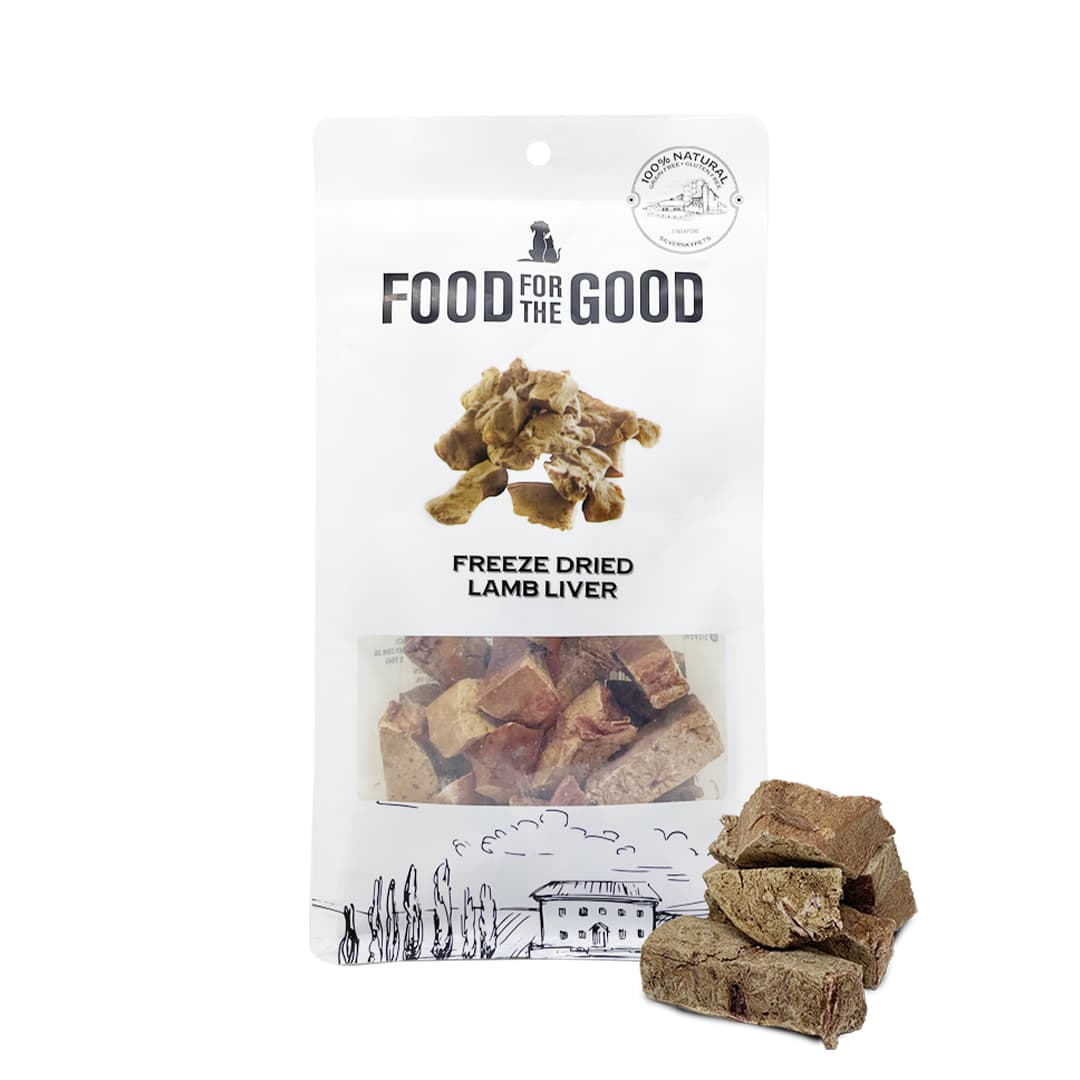 Food For The Good Freeze-Dried Lamb Liver Treats for Dogs & Cats - 70g