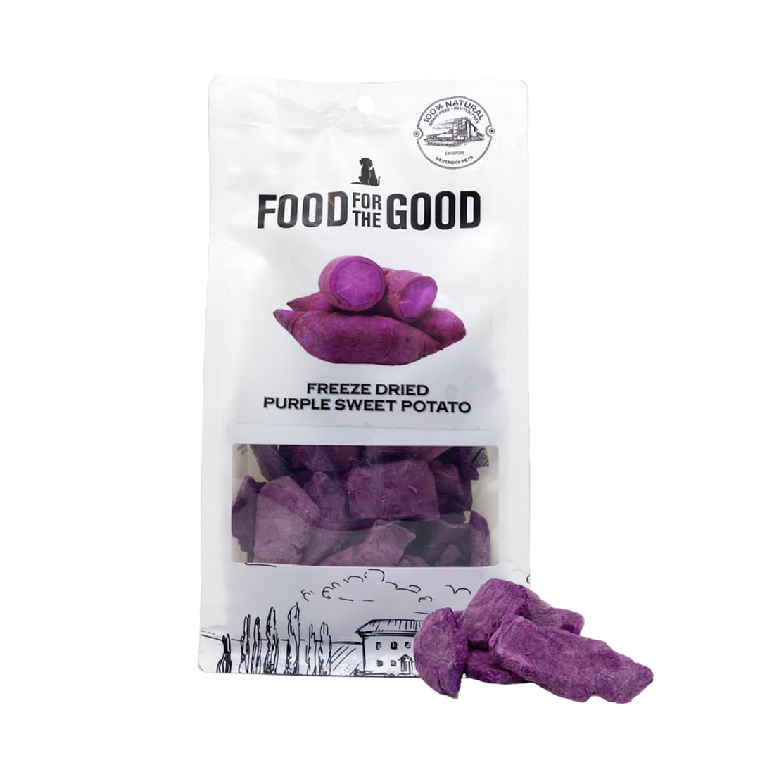Food For The Good Freeze-Dried Purple Sweet Potato Treats for Cats & Dogs - 100g