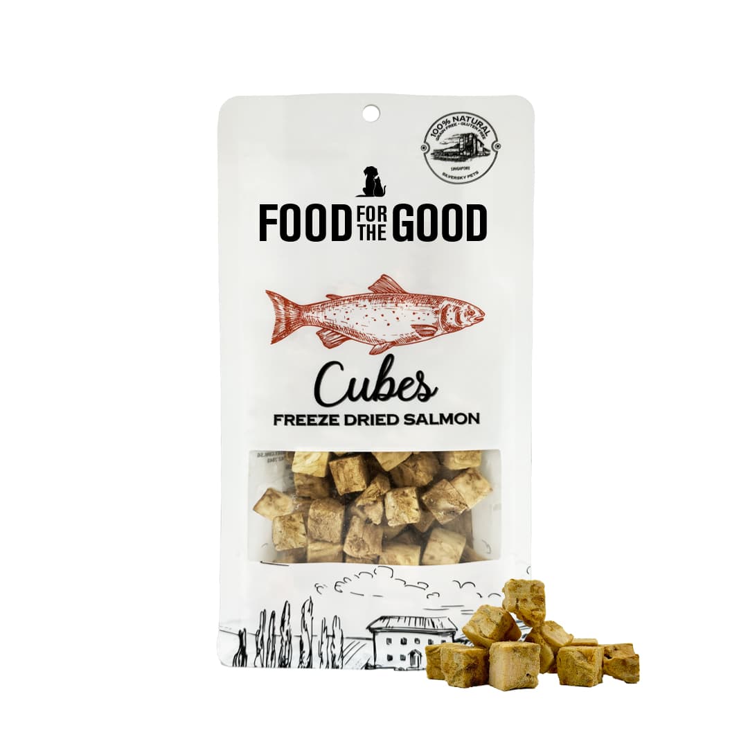 Food For The Good Freeze-Dried Salmon Cubes Treats for Cats & Dogs - 70g