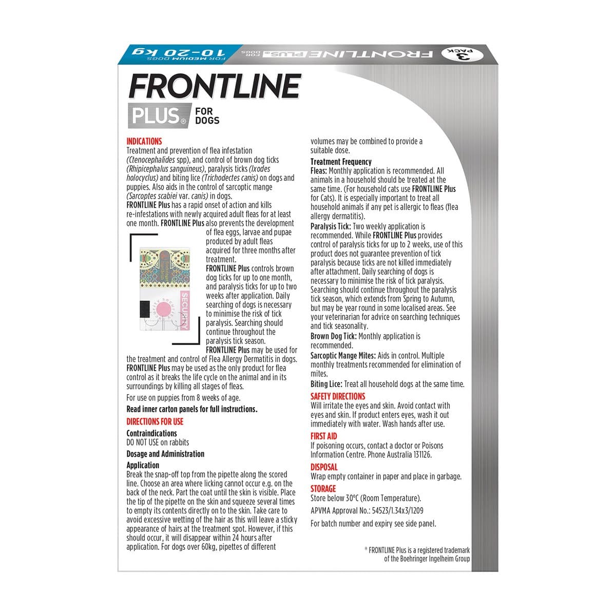 Frontline Plus Flea & Tick Spot-On for Dogs 10–20kg