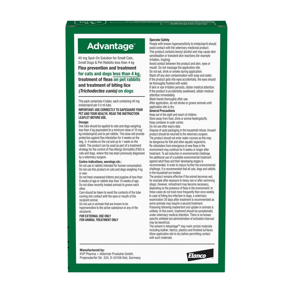 Advantage Spot-On Flea Treatment for Very Small Dogs and Cats