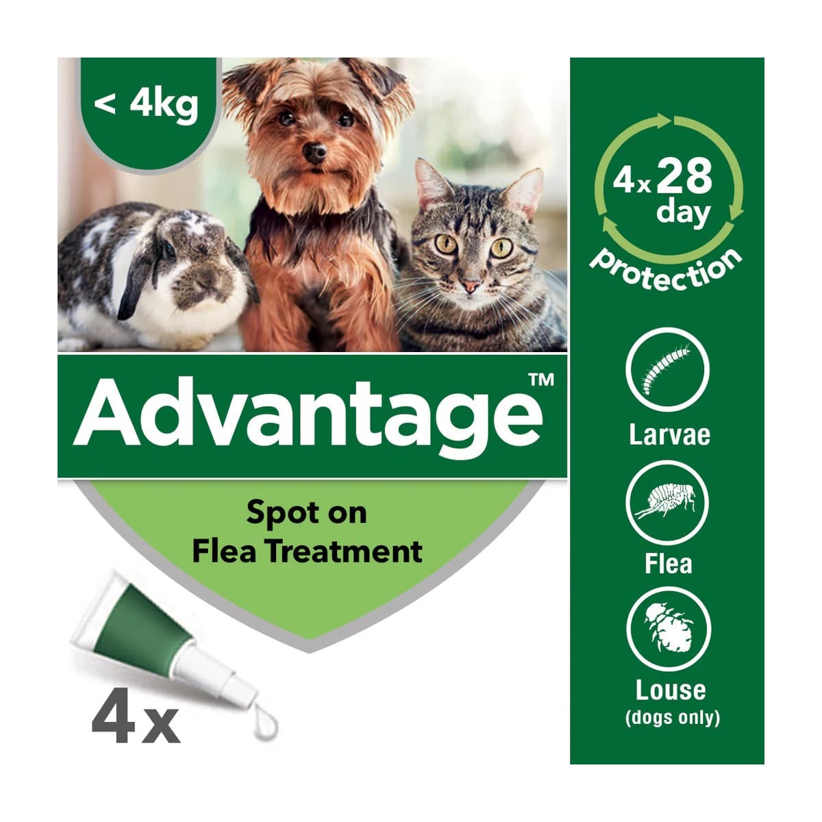Advantage Spot-On Flea Treatment for Very Small Dogs and Cats