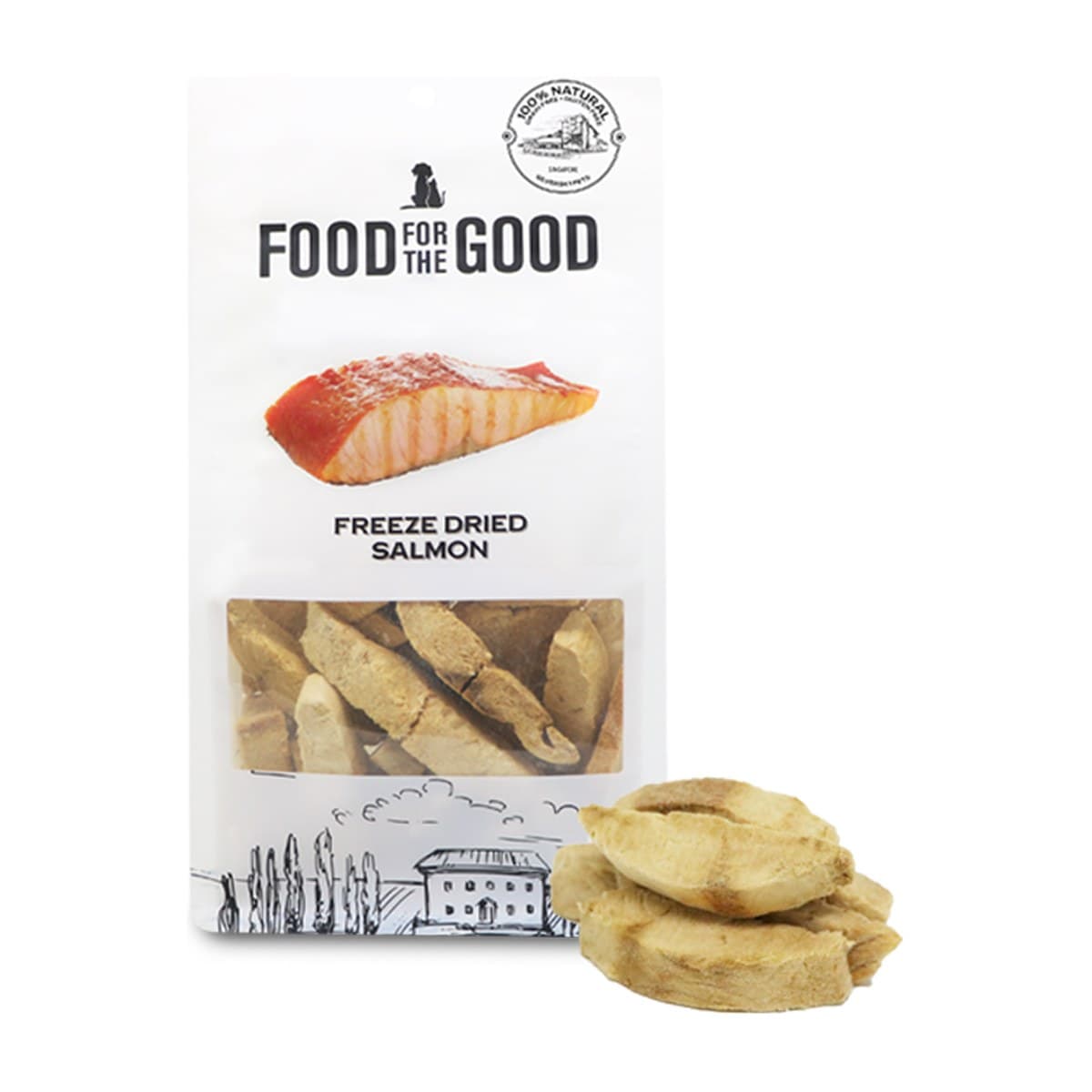 Food For The Good Freeze-Dried Salmon Treats for Cats & Dogs - 50g