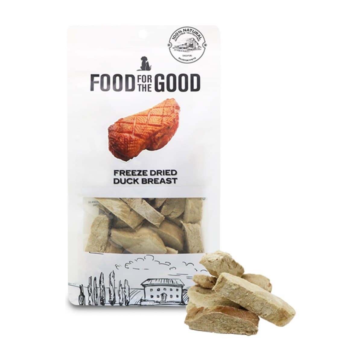 Food For The Good Freeze-Dried Duck Breast Treats for Dogs & Cats - 70g