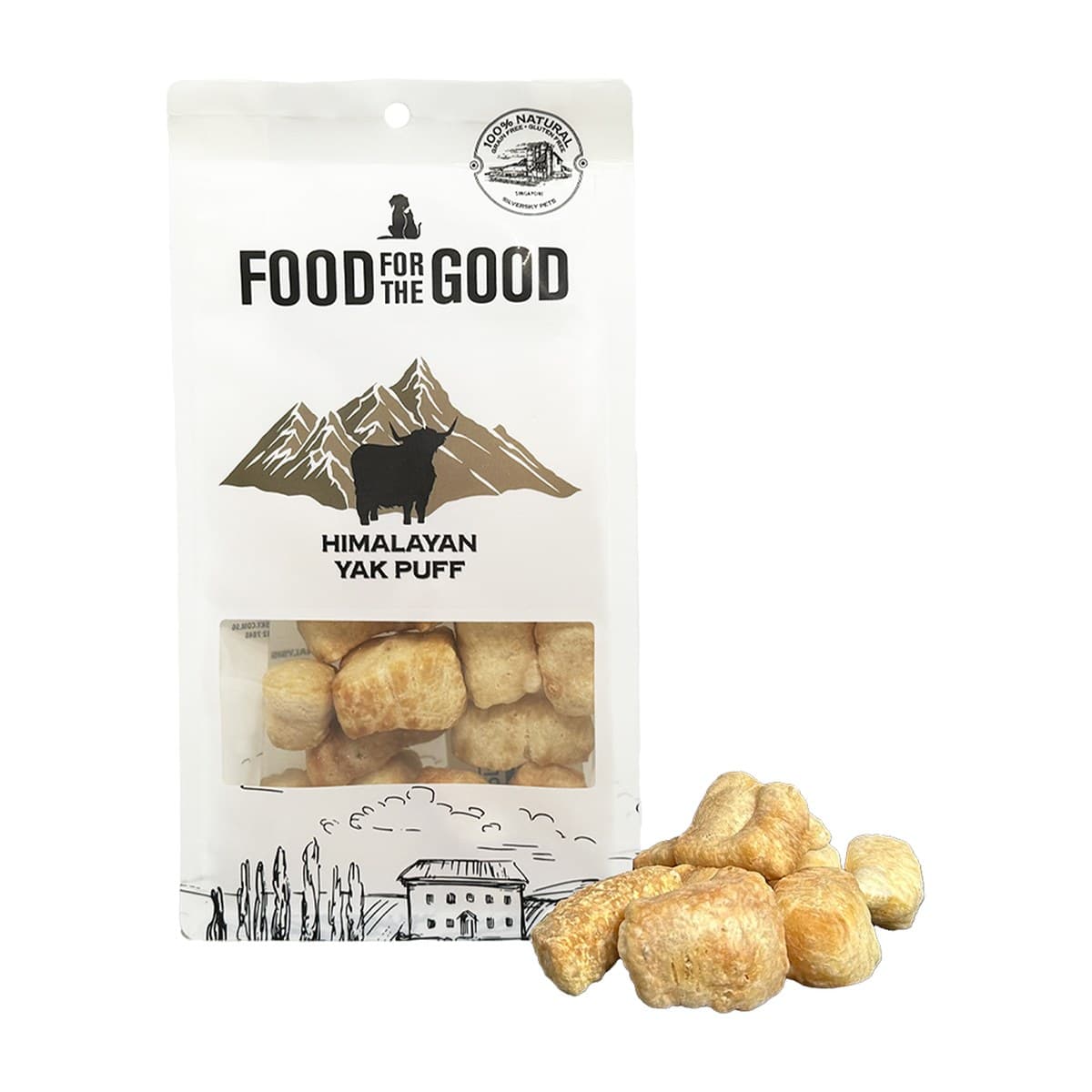 Food For The Good Himalayan Yak Cheese Puff Treat for Dogs - 65g