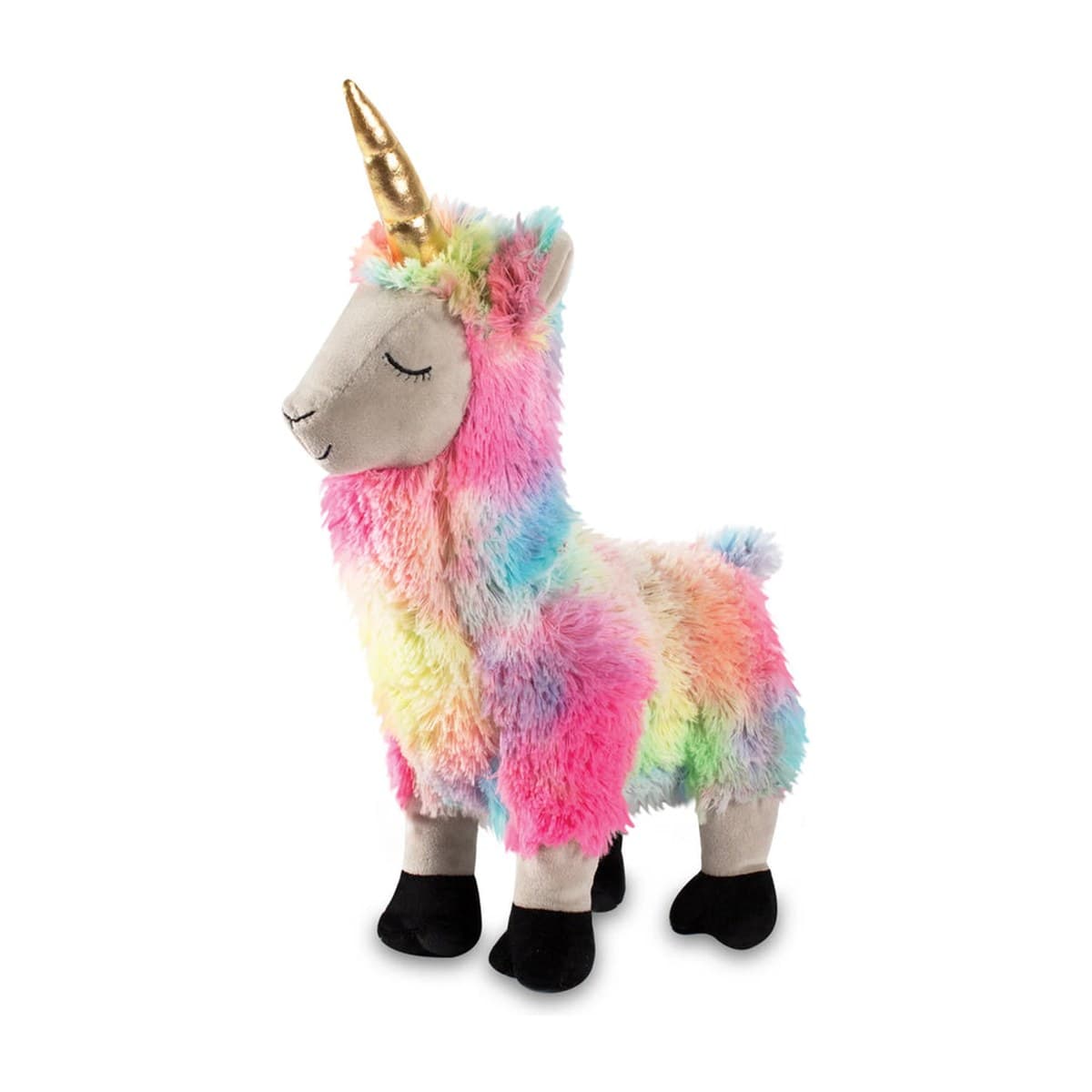 Fringe Studio Llamacorn Rainbow Llama Unicorn Plush Dog Toy for Dogs