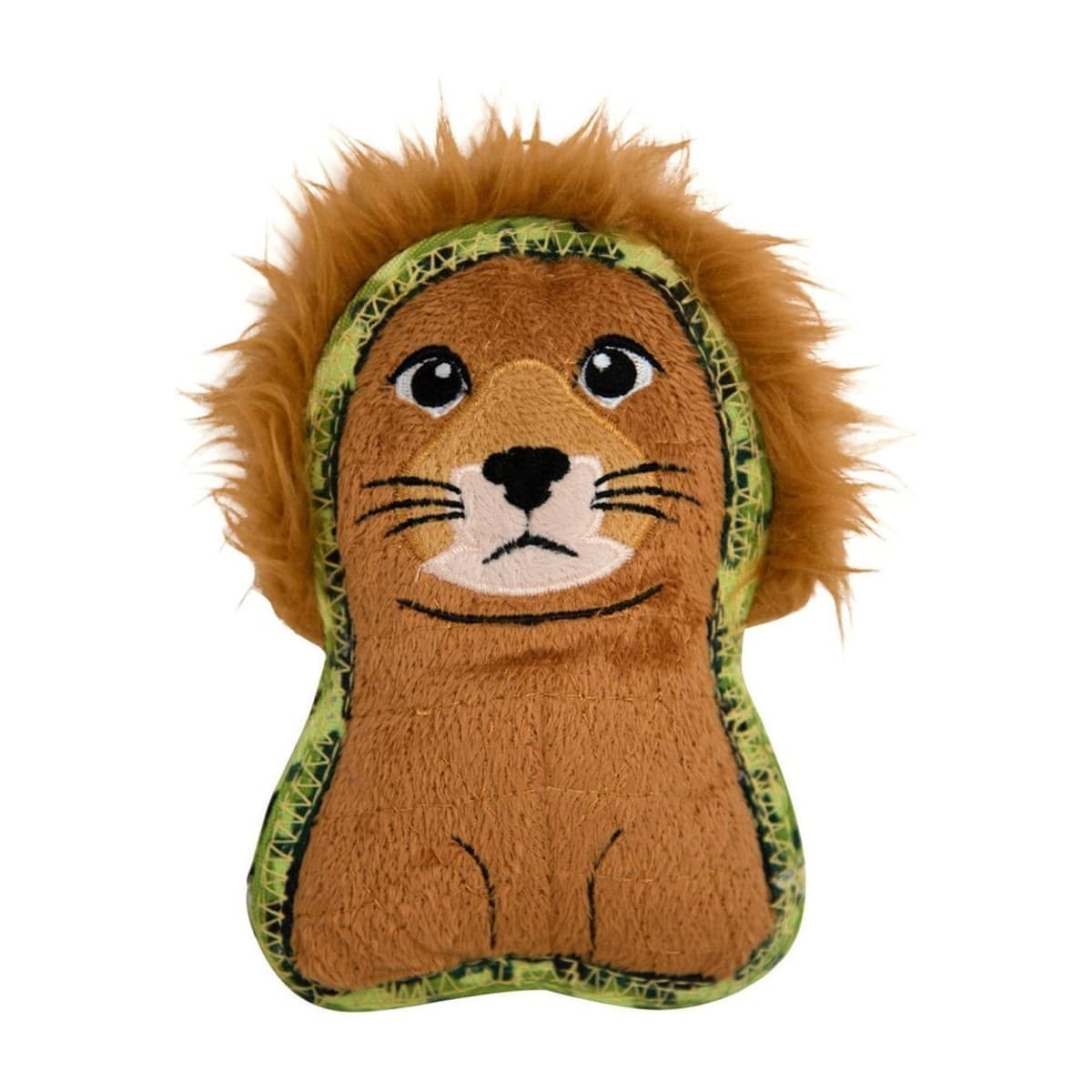 Outward Hound Xtreme Seamz Squeaky Plush Lion Dog Toy for Dogs