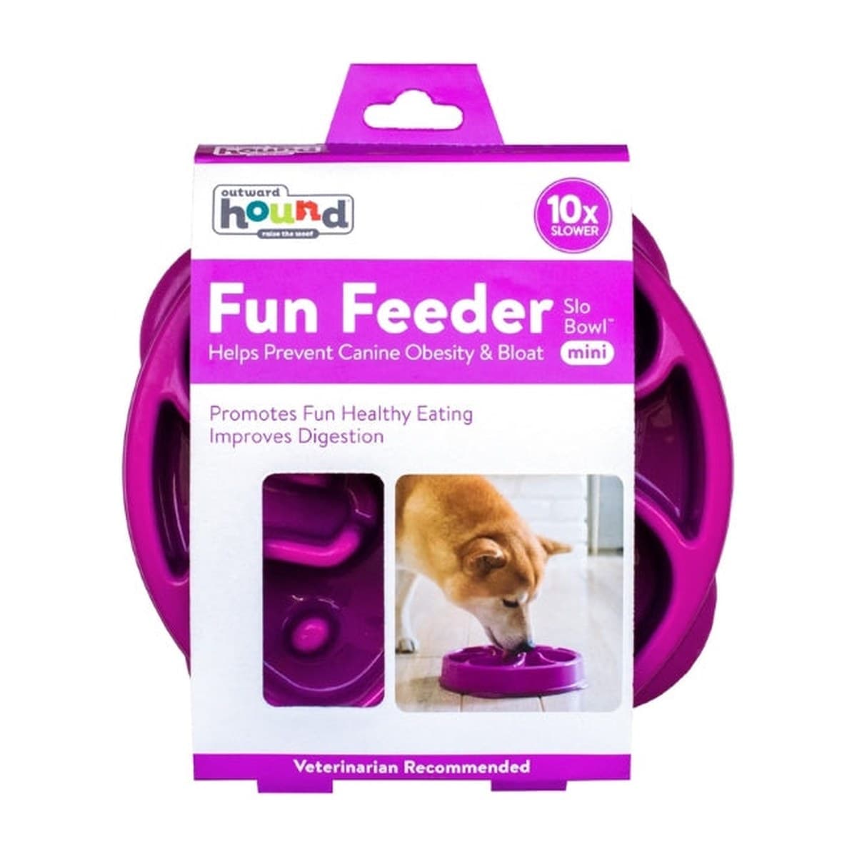 Outward Hound Fun Feeder Slow Feeder Bowl for Dogs – Mini
