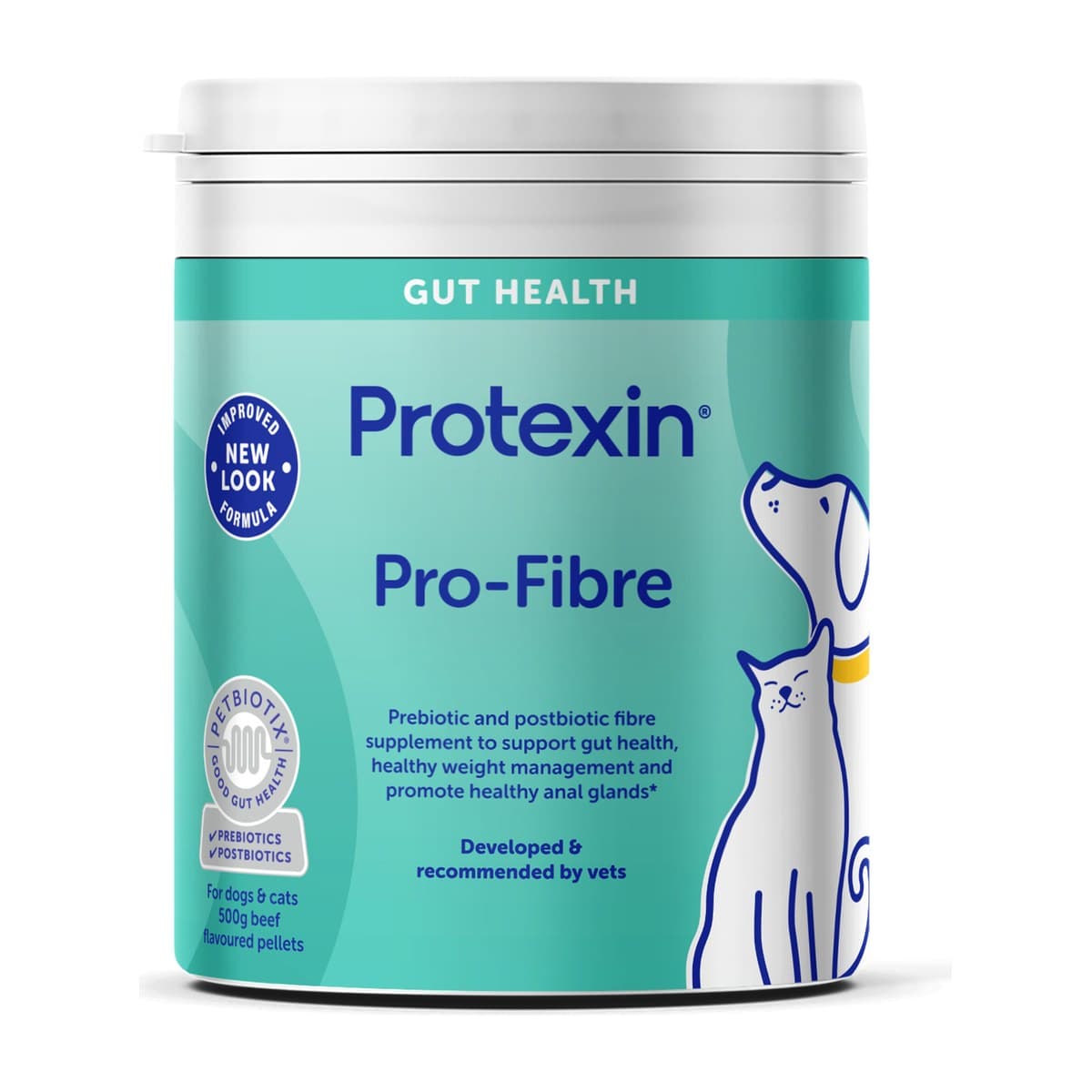 Protexin Pro-Fibre Probiotic Fibre Pellets for Dogs and Cats - 500g