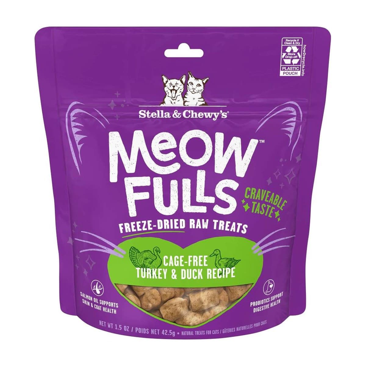 Stella & Chewy's Meowfulls Turkey & Duck Treats for Cats - 42g