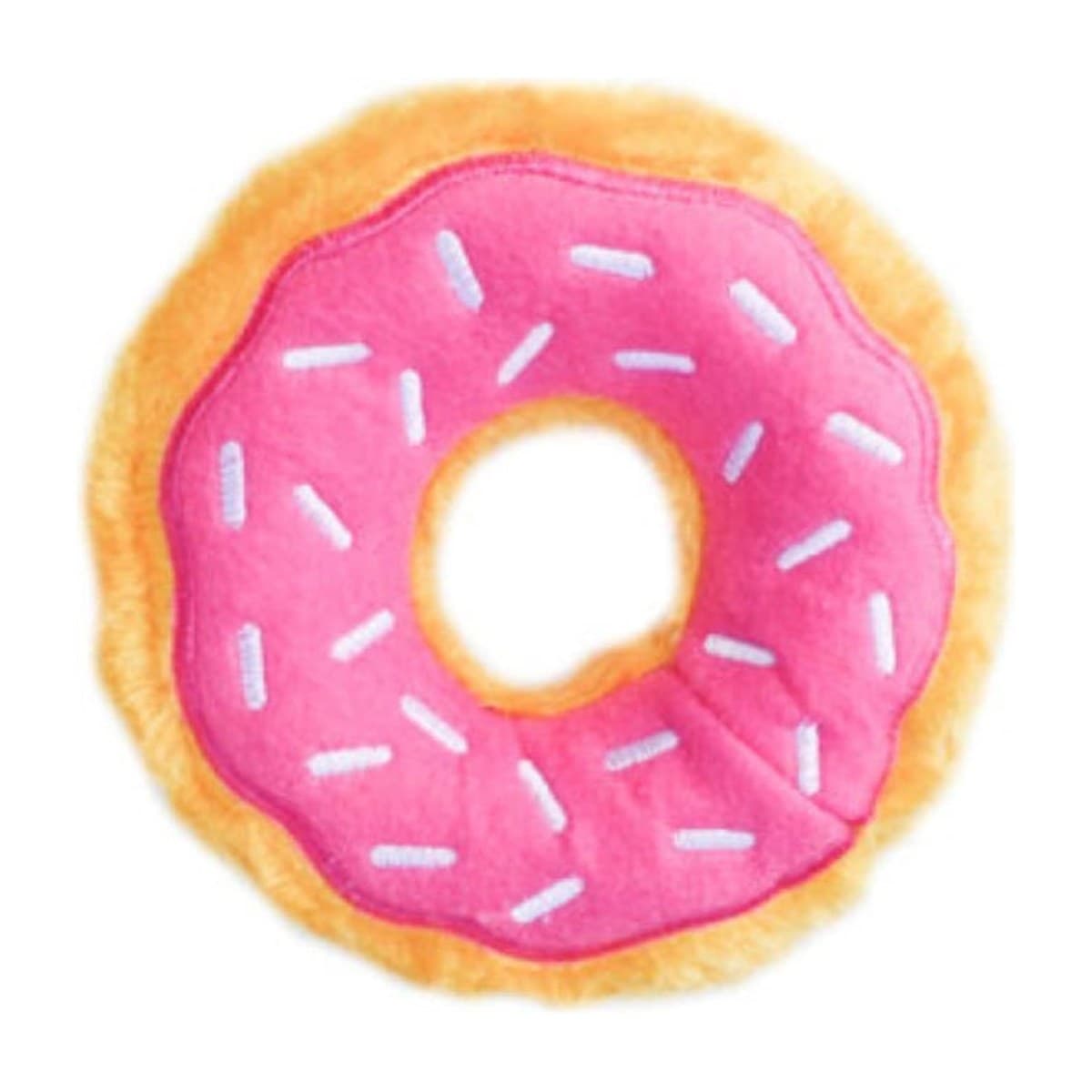 ZippyPaws Mini Donutz Strawberry Plush Dog Toy for Dogs - Mini