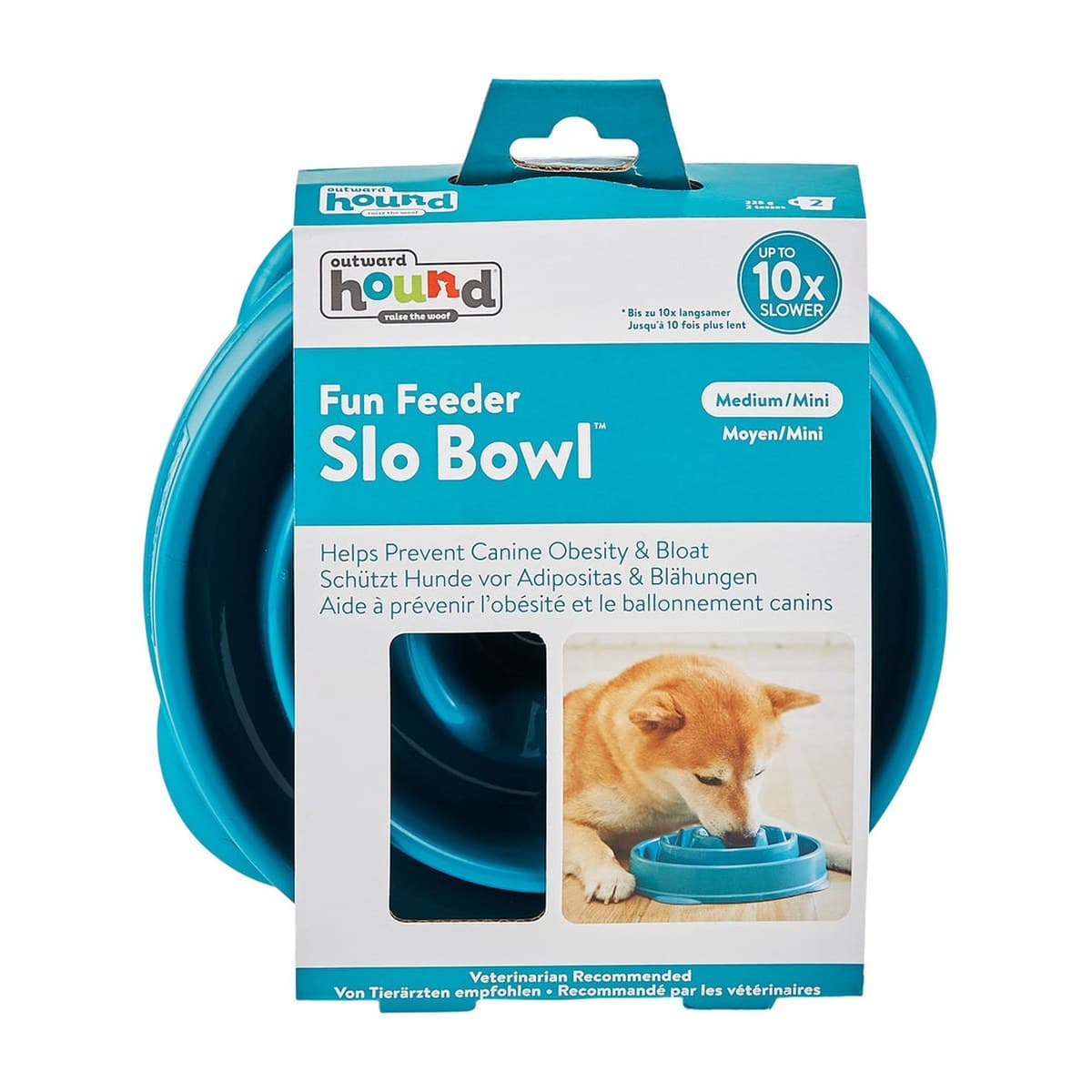 Outward Hound Fun Feeder Slow Feeder Bowl for Dogs – Mini
