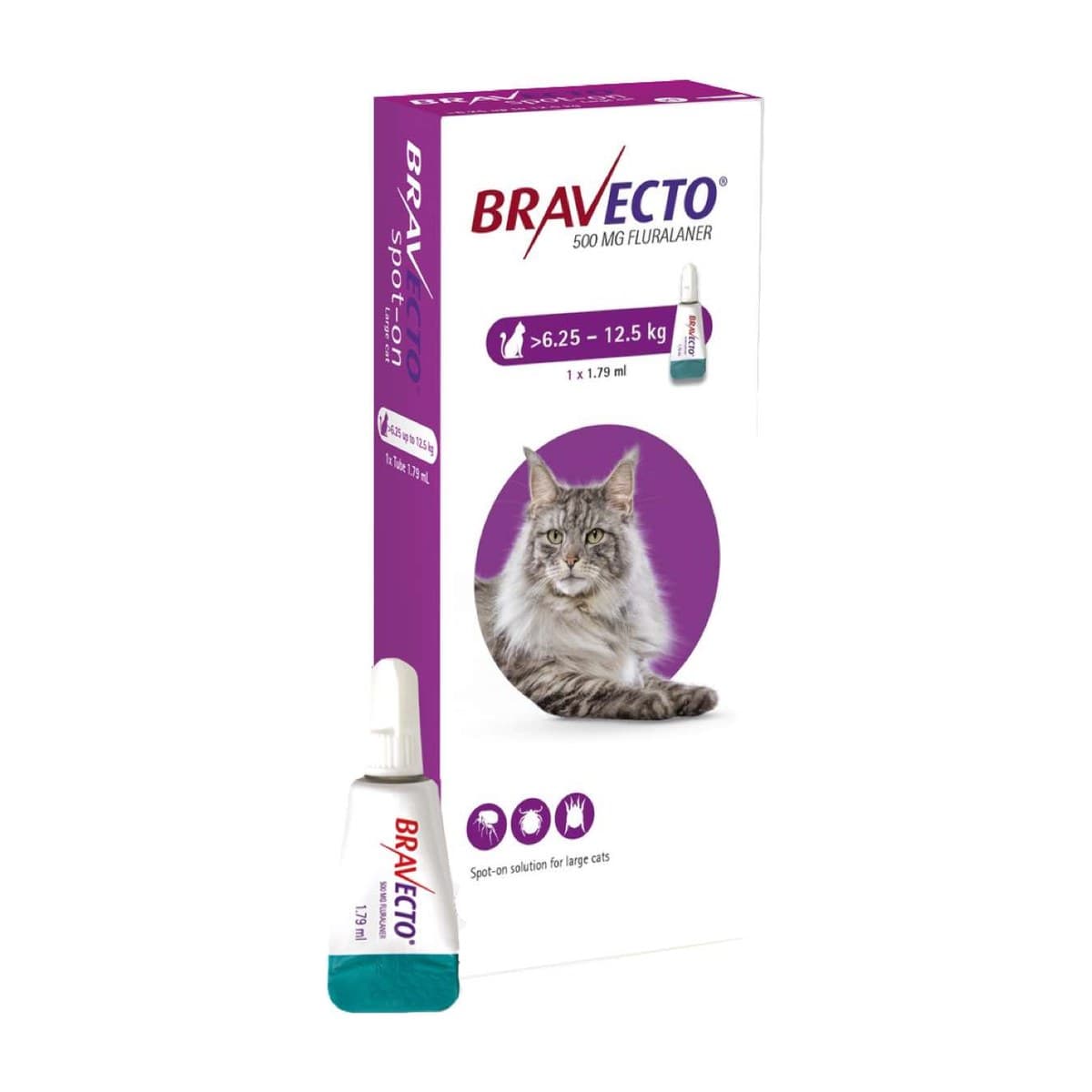 Bravecto Flea and Tick Spot-On Treatment for Large Cats - 1 Pack