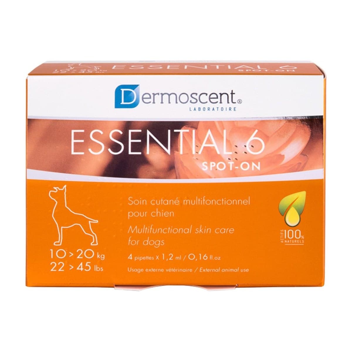 Dermoscent Essential 6 Spot-On for Dogs 10–20kg - 4 Pipettes