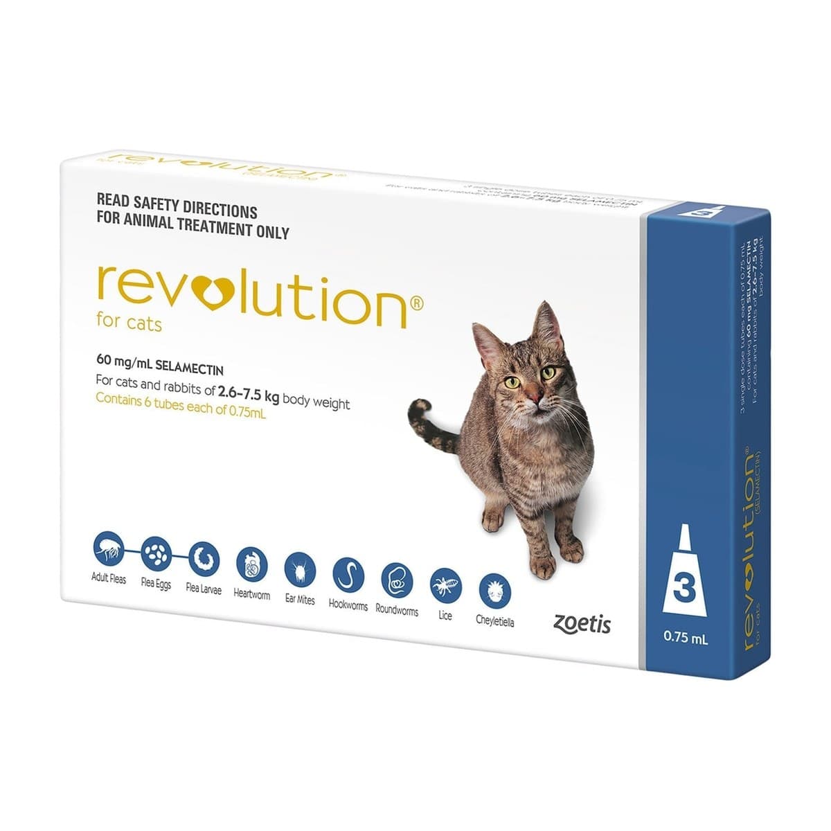 Revolution Flea Heartworm and Worm Spot-On Treatment for Medium Cats