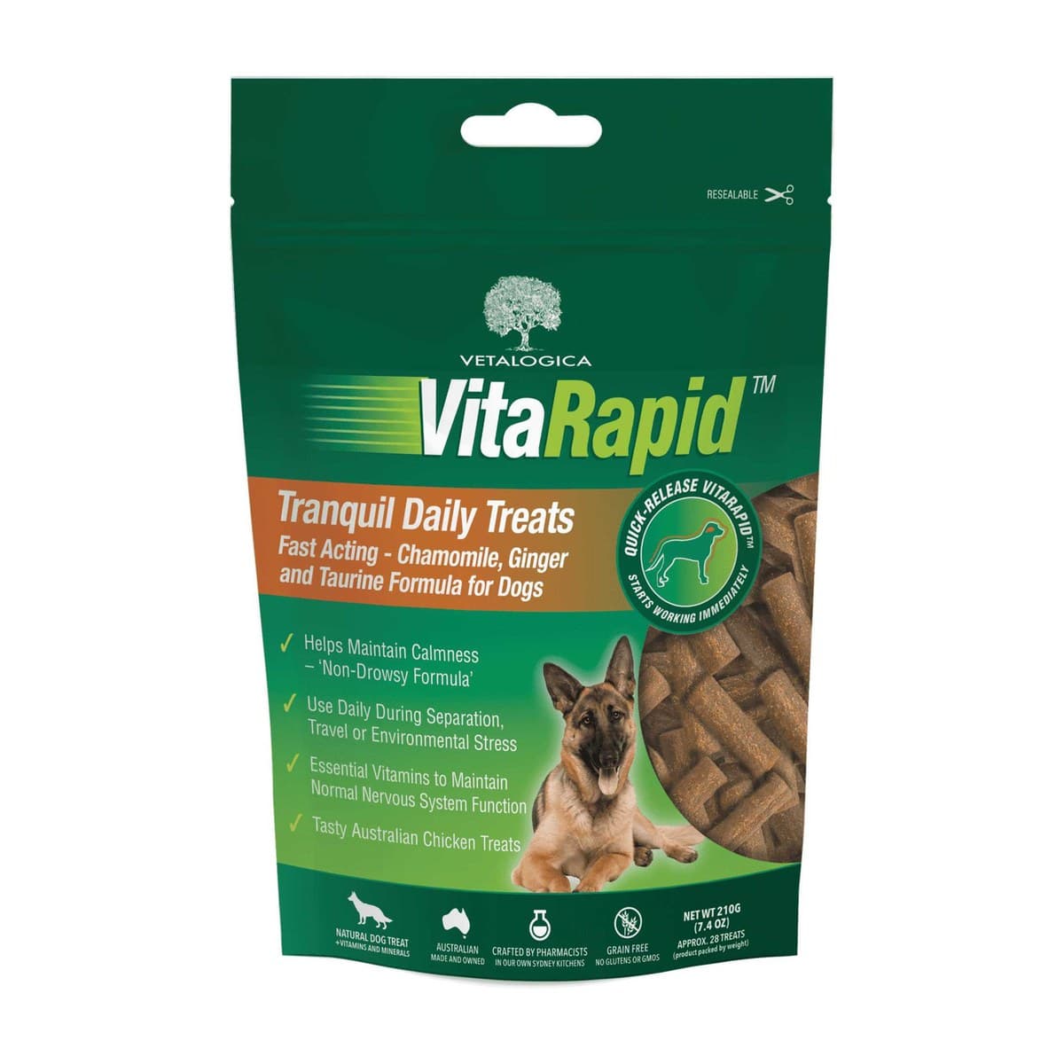 Vetalogica VitaRapid Tranquil Daily Treats for Dogs - 210g