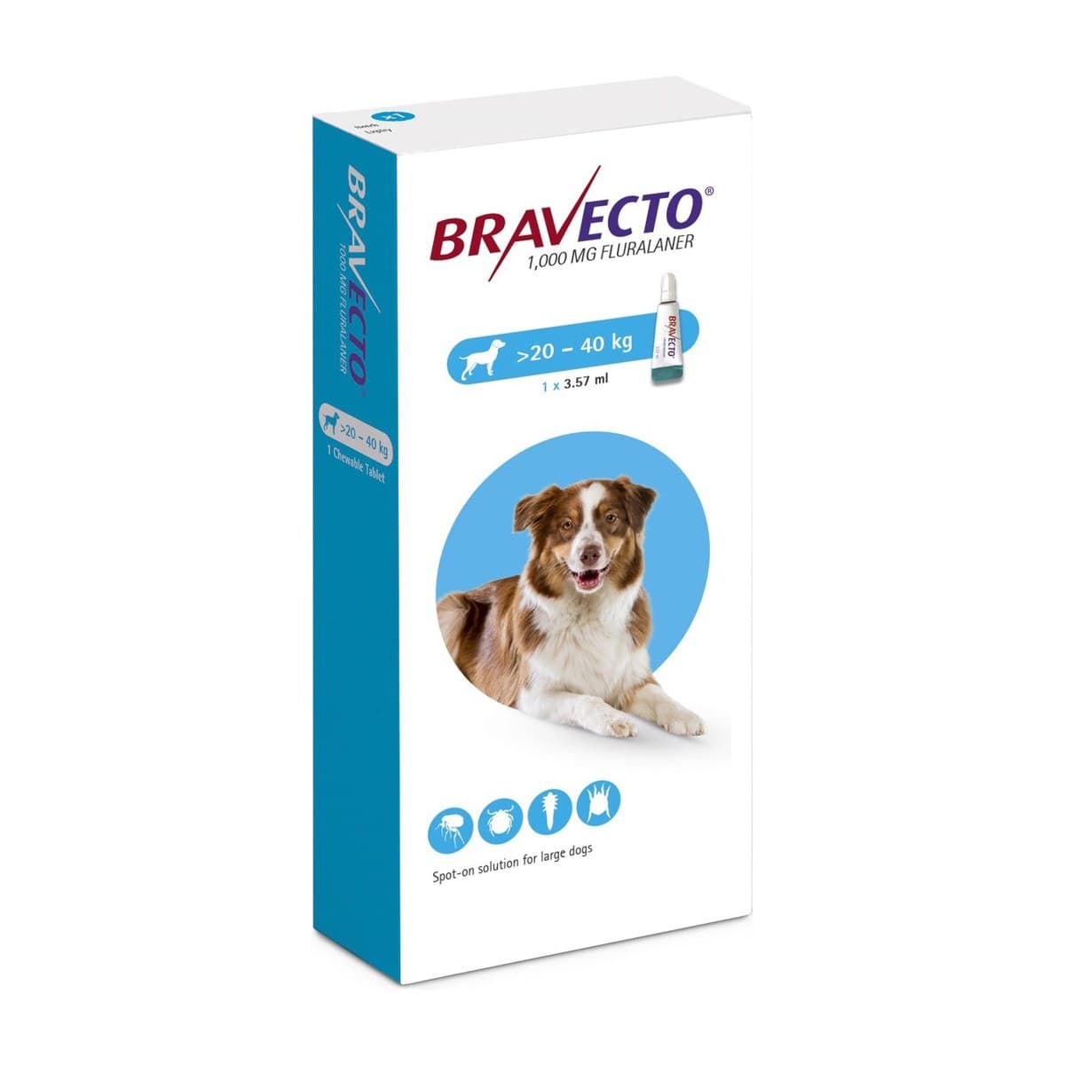 Bravecto Topical Flea and Tick Spot-On Treatment for Large Dogs - 1 Dose