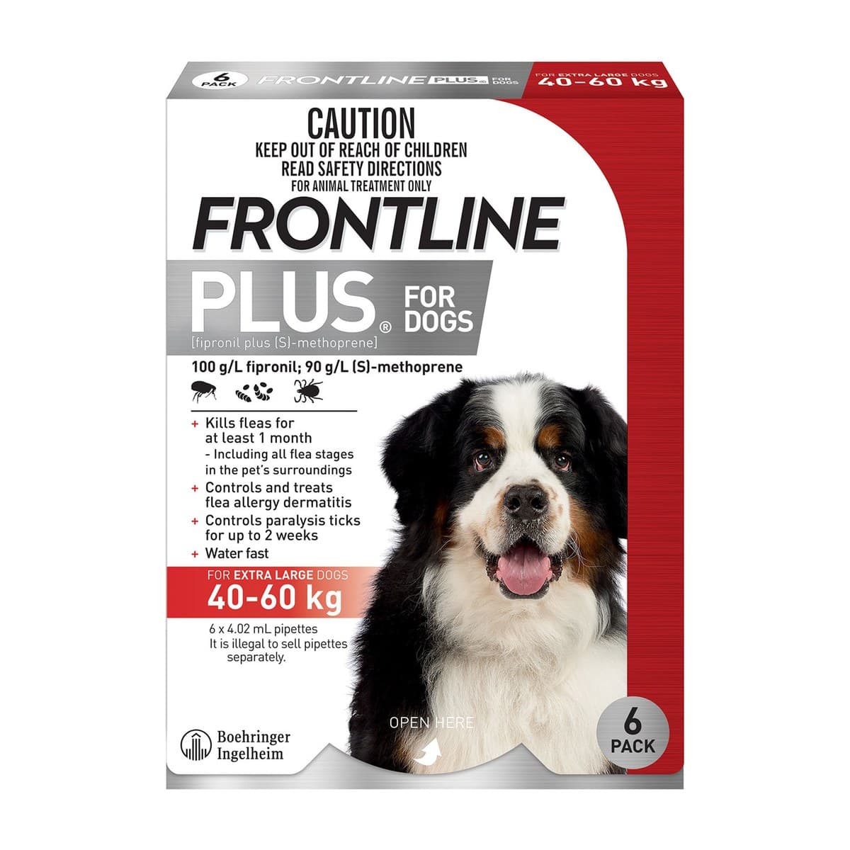 Frontline Plus Flea & Tick Spot-On for Dogs 40–60kg