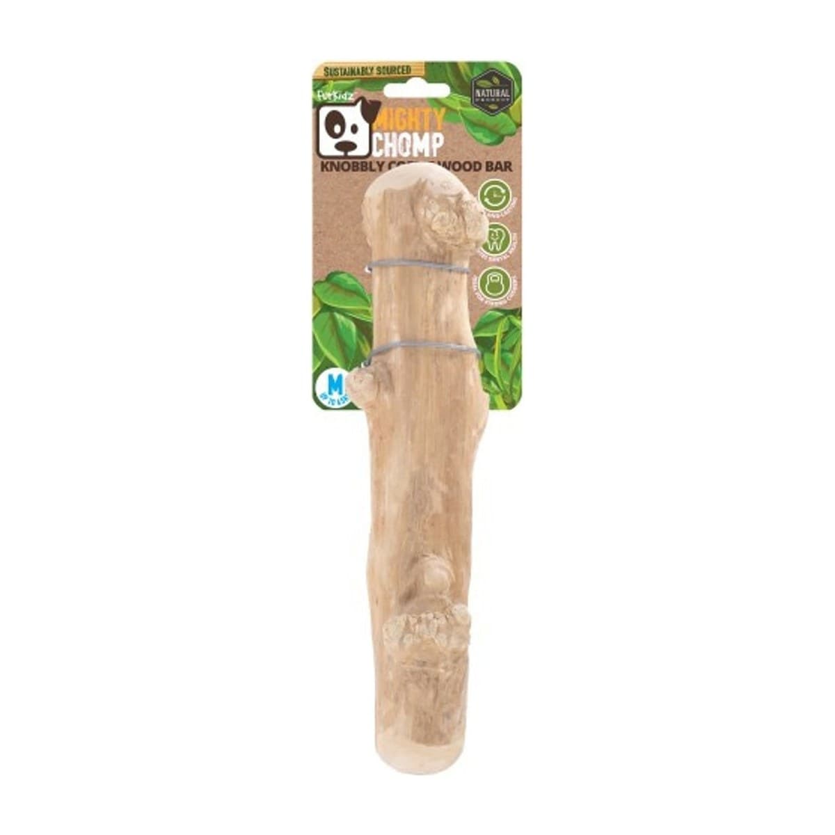 FurKidz Knobbly Coffee Wood Chew Bar for Dogs - Medium