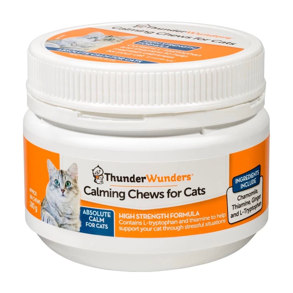Thunder Wunder Calming Chews for Cats - 180g