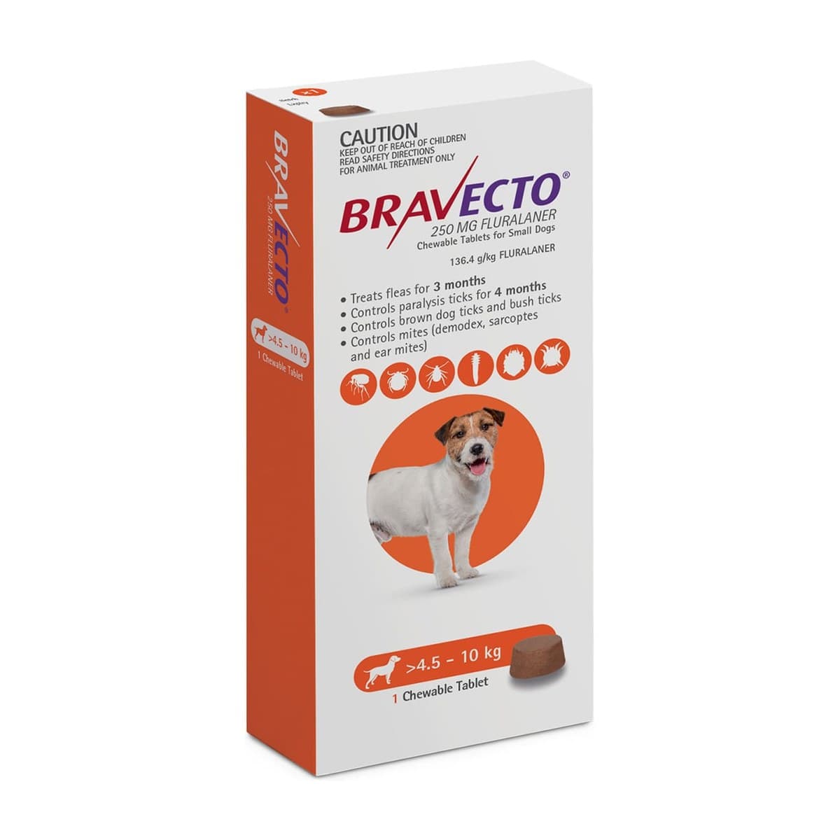 Bravecto Flea and Tick Chew for Small Dogs - 1 Chew