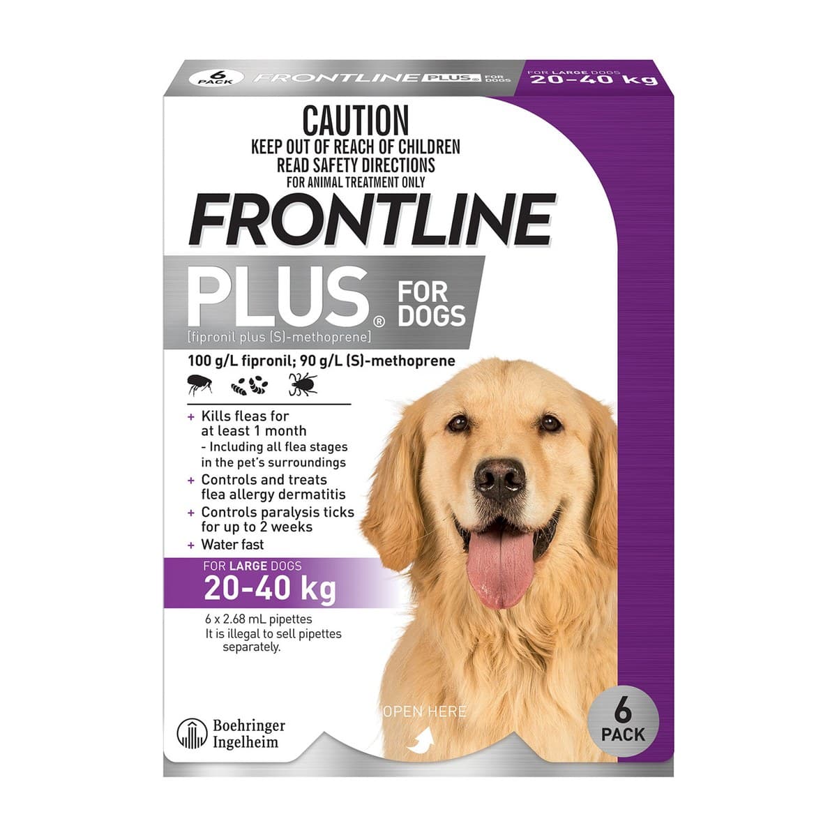 Frontline Plus Flea & Tick Spot-On for Dogs 20–40kg