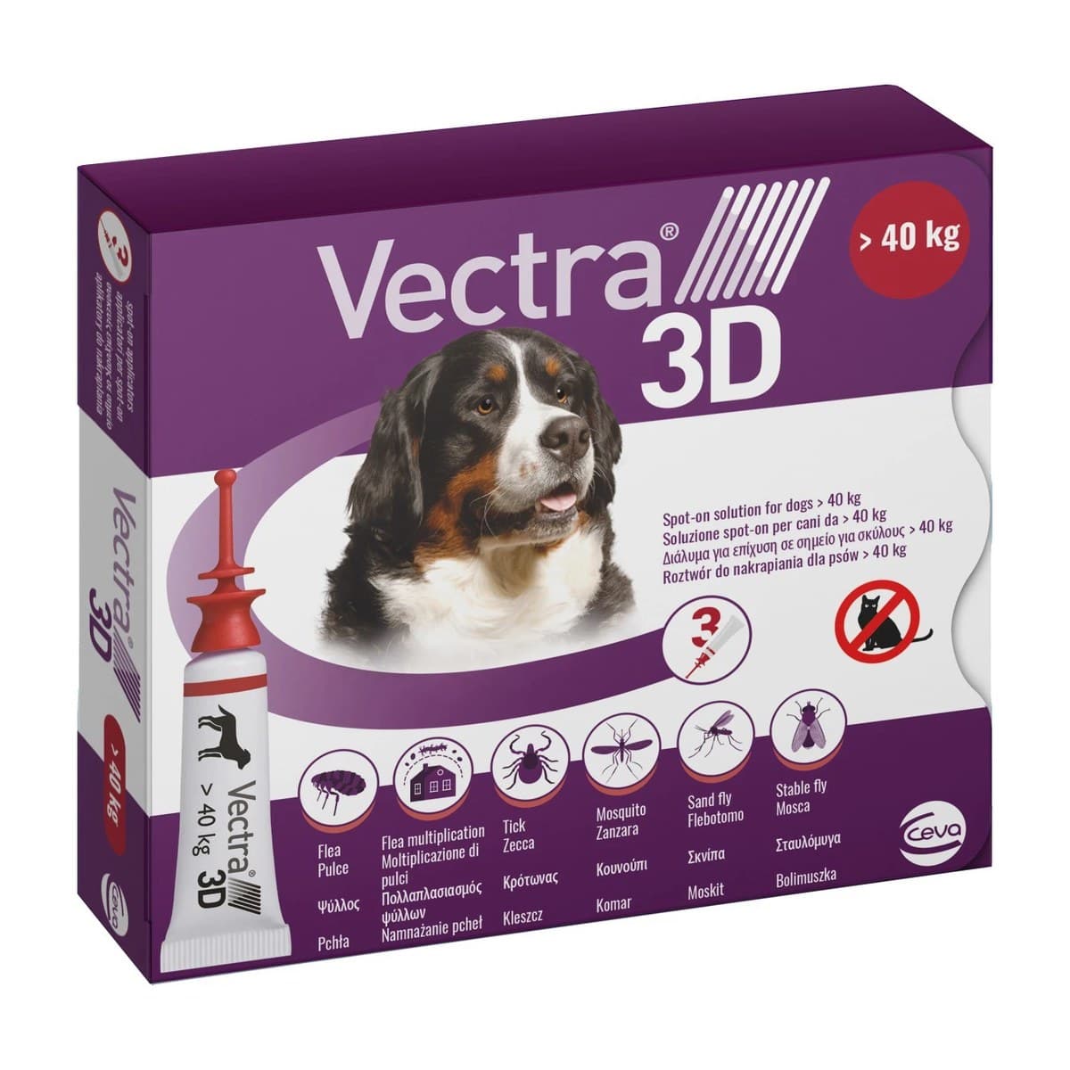 Vectra 3D Flea Tick and Mosquito Spot-On Treatment for Extra Large Dogs - 3 Pack
