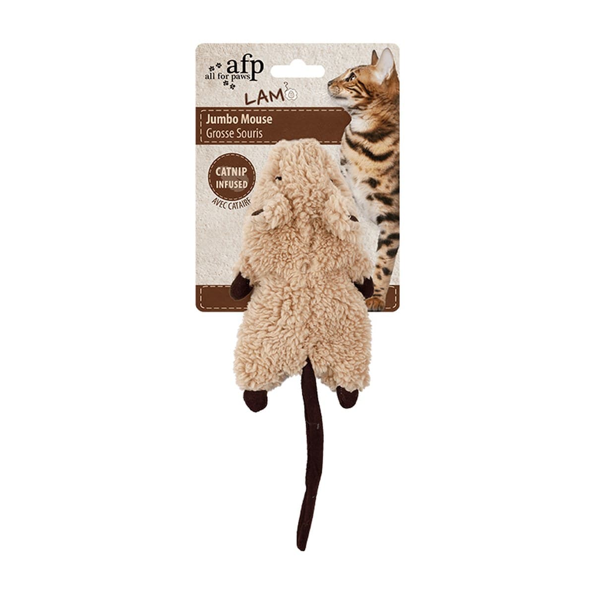 Lam Cat Jumbo Crinkle Catnip Rodent Toy for Cats