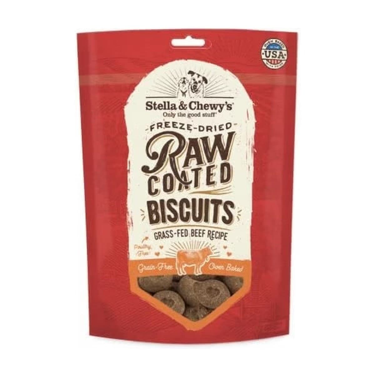 Stella & Chewy’s Raw Coated Beef Biscuits Dog Treats for Dogs - 252g