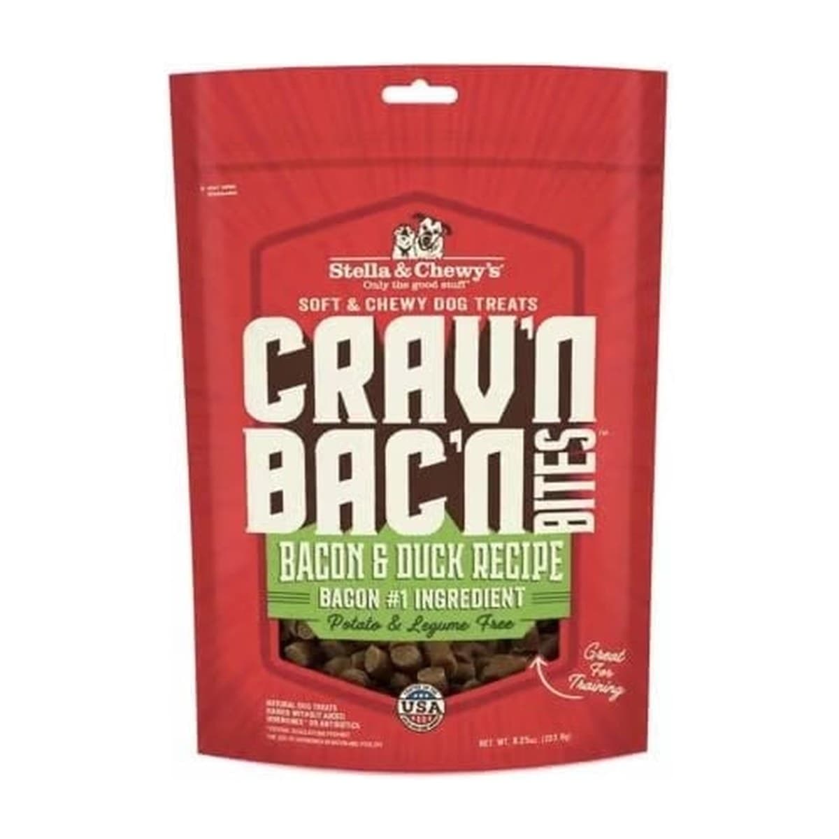 Stella & Chewy's Crav'n Bac'n Bites Bacon & Duck Treats for Dogs - 231g