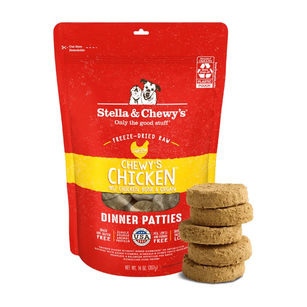 Stella & Chewy's Freeze-Dried Chicken Dinner Patties for Dogs