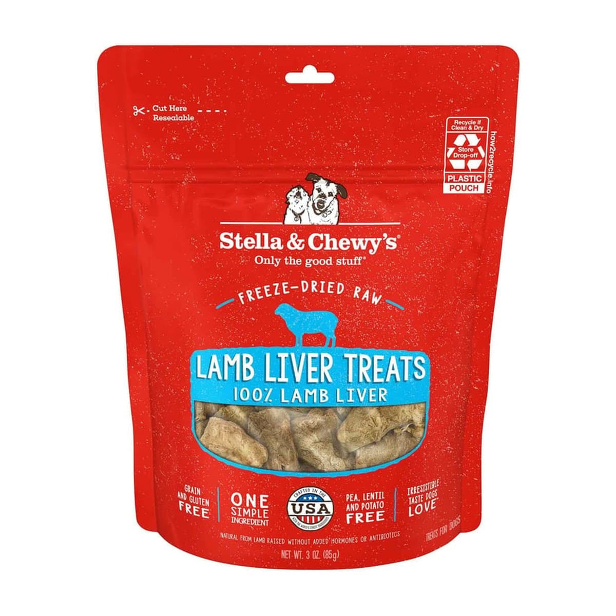 Stella & Chewy’s Freeze-Dried Lamb Liver Treats for Dogs - 84g