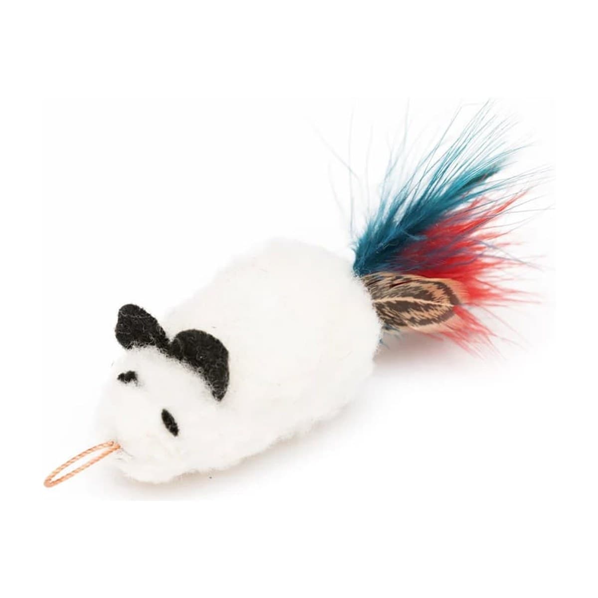 Wooly Feather Mouse Cat Wand Toy Replacement Lure for Cats
