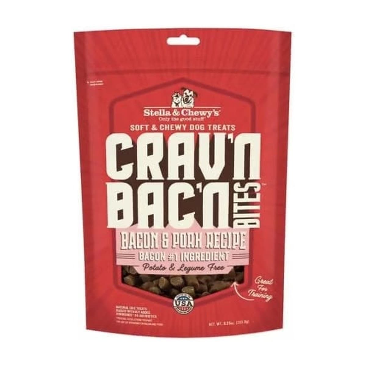 Stella & Chewy's Crav'n Bac'n Bites Dog Treats for Dogs - 231g