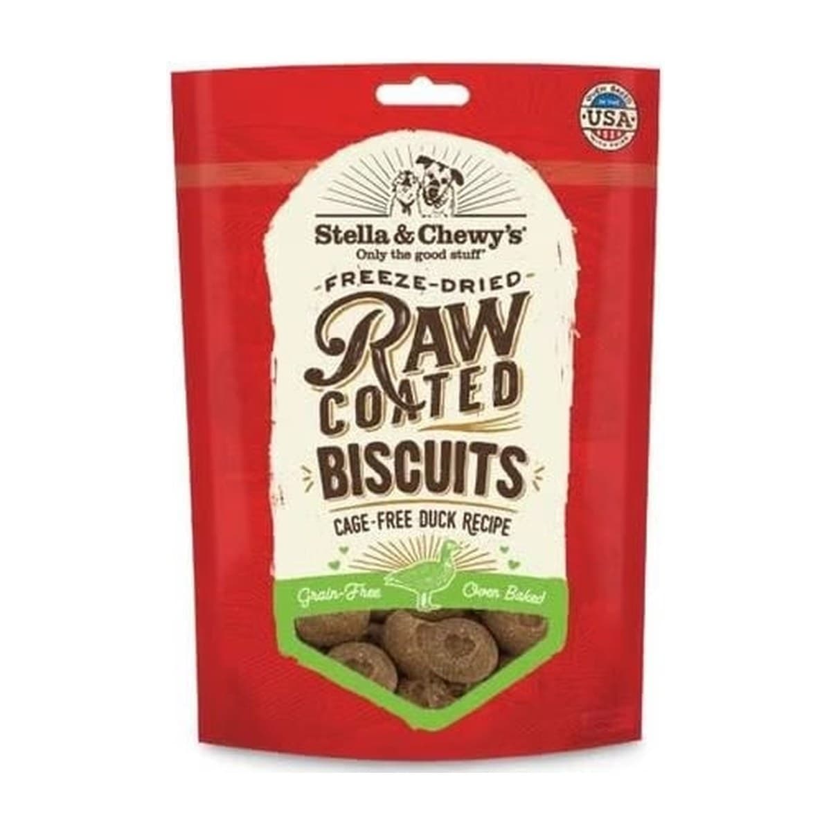 Stella & Chewy's Raw-Coated Duck Biscuits for Dogs - 250g