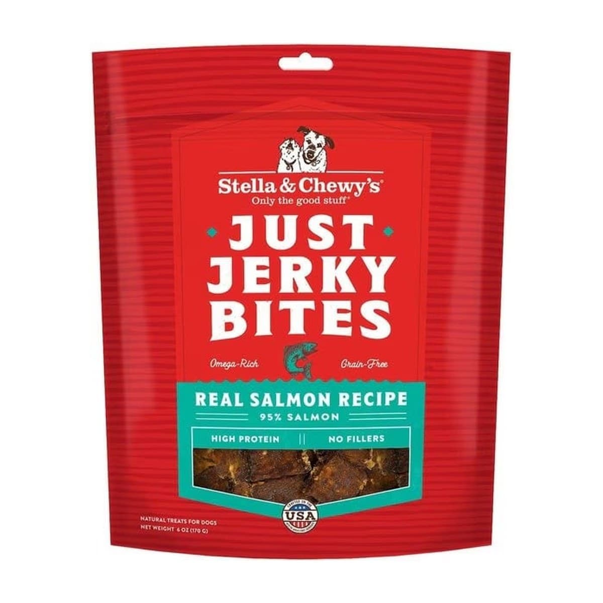 Stella & Chewy's Just Jerky Bites Salmon Dog Treats for Dogs - 168g