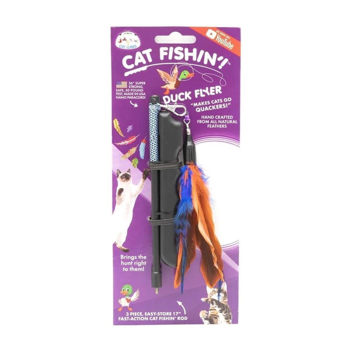 Cat Lures Duck Flyer Teaser Wand Toy for Cats