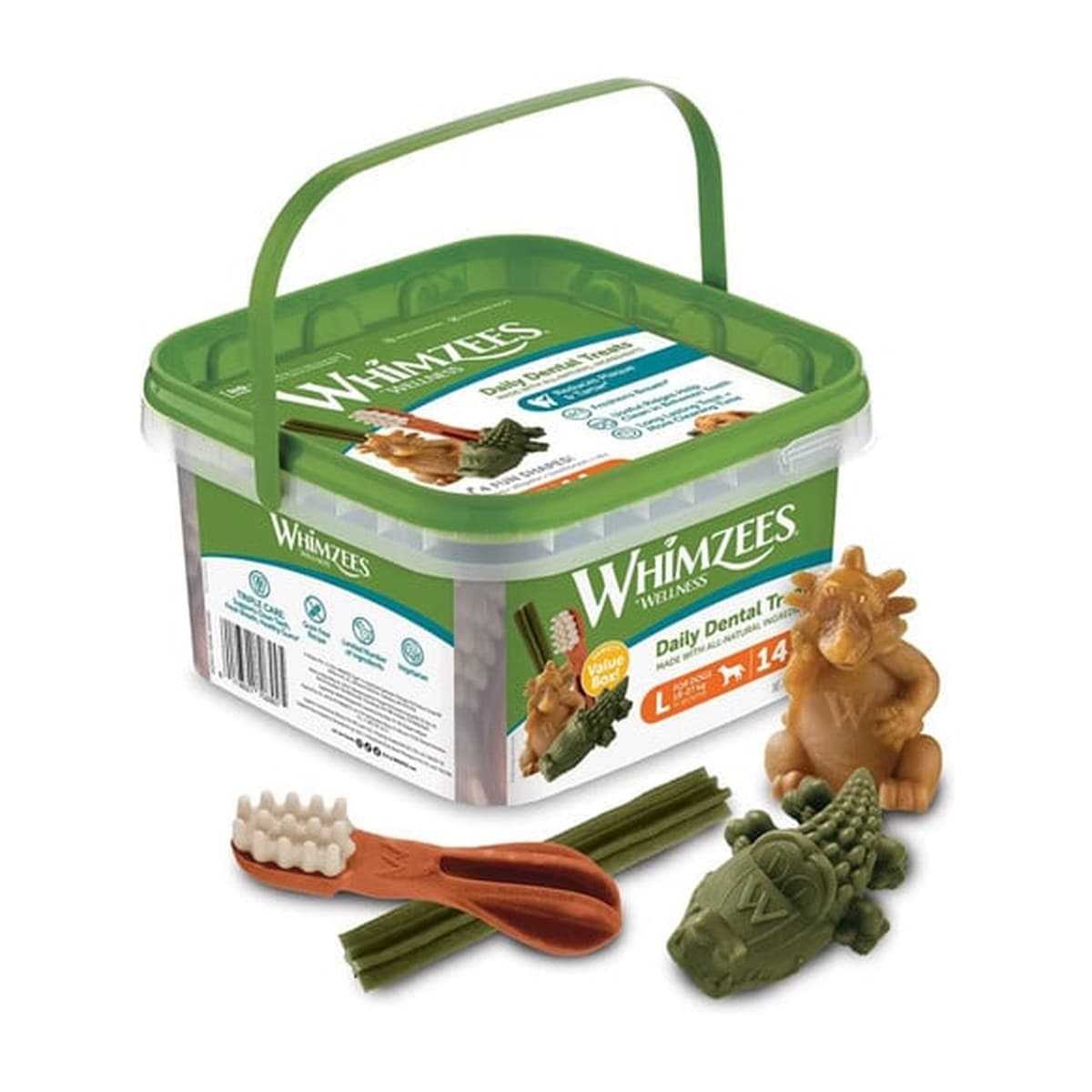 Whimzees Dental Chews Variety Value Box for Large Dogs - 14 Pack