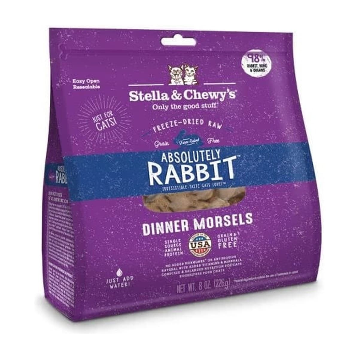 Stella & Chewy's Freeze-Dried Cat Dinner Morsels with Rabbit for Cats - 225g