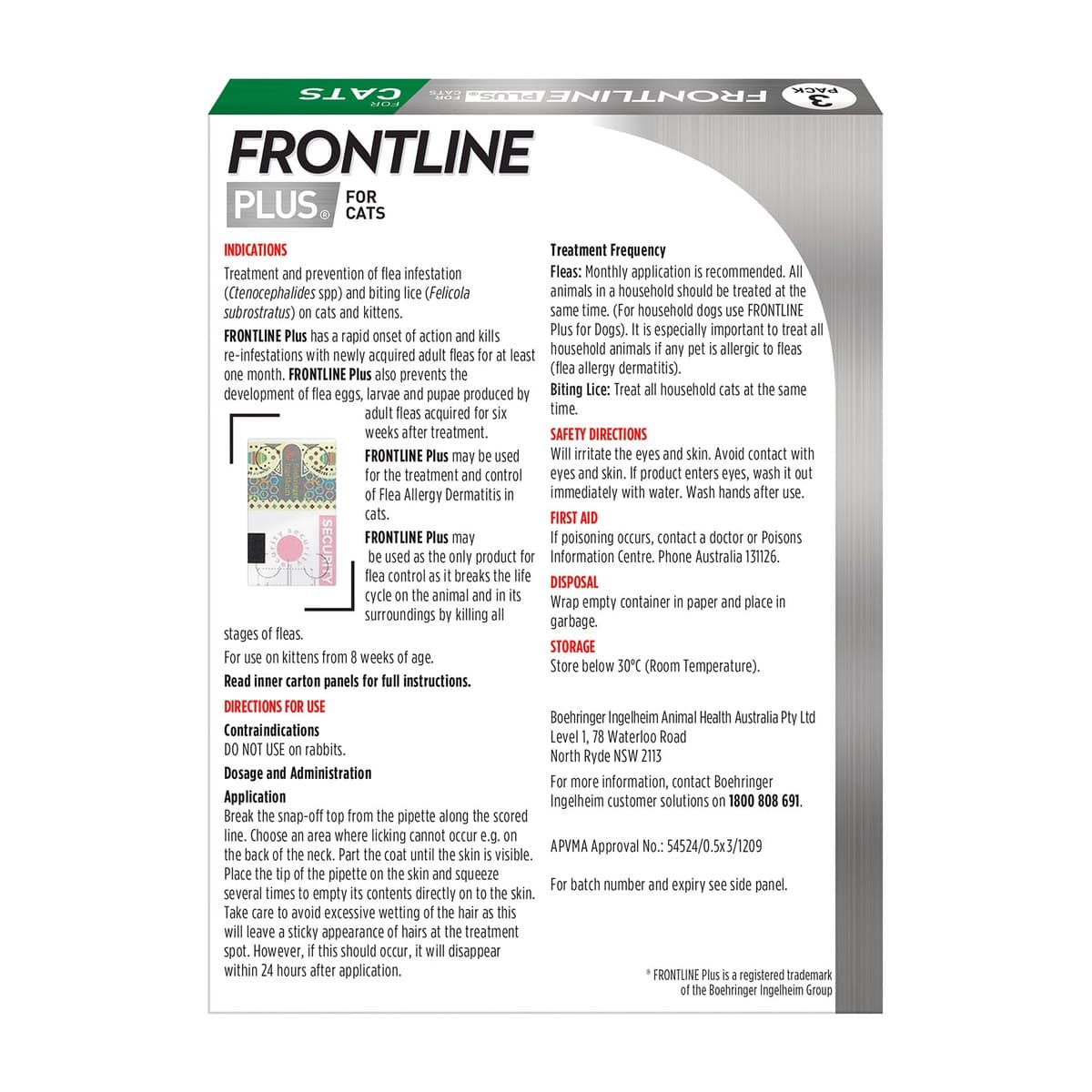 Frontline Plus Flea & Tick Spot-On for Cats