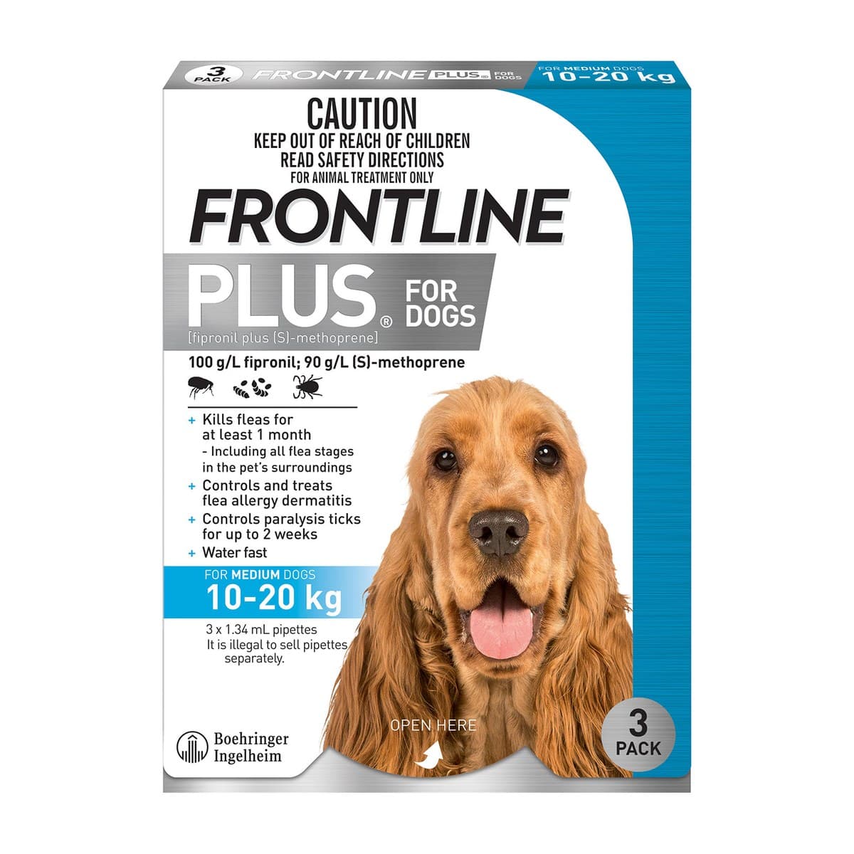Frontline Plus Flea & Tick Spot-On for Dogs 10–20kg